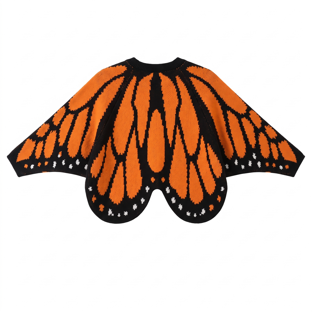 Schmetterlings-Cardigan in Orange – Rückansicht
